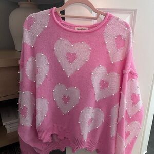 CHARLOTTE HEART BOUTIQUE SWEATER